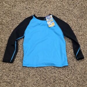 Semois Boys Blue Long Sleeve Swim Shirt 4T New With Tags